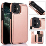 Darrahopens Electronics > Mobile Accessories > Phone Cases & Screen Protectors iPhone 12 - Practical and stylish case with card holder Rose gold