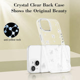 Darrahopens Electronics > Mobile Accessories > Phone Cases & Screen Protectors iPhone 15 Case Compatible with iPhone 15, Shiny 3D Bowknot, Cute Transparent White Phone Cover