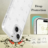 Darrahopens Electronics > Mobile Accessories > Phone Cases & Screen Protectors iPhone 15 Case Compatible with iPhone 15, Shiny 3D Bowknot, Cute Transparent White Phone Cover