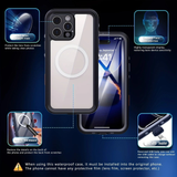 Darrahopens Electronics > Mobile Accessories > Phone Cases & Screen Protectors iPhone 16 Pro Max Waterproof Phone Case IP68 Drop Protection Snow Dust Resistant with Lanyard for Swimming Skiing Off Road Adventures(black)