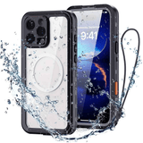 Darrahopens Electronics > Mobile Accessories > Phone Cases & Screen Protectors iPhone 16  Waterproof Phone Case IP68 Drop Protection Snow Dust Resistant with Lanyard for Swimming Skiing Off Road Adventures(black)