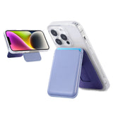 Darrahopens Electronics > Mobile Accessories > Phone Cases & Screen Protectors Light Purple Slim Magnetic Card Holder Wallet with Adjustable Kickstand - MagSafe Compatible