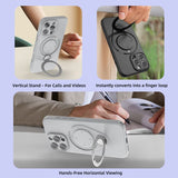 Darrahopens Electronics > Mobile Accessories > Phone Cases & Screen Protectors Magnetic Shockproof Case with 360-Degree Rotating Ring Stand for iPhone 16 Pro – Slim Protective Phone Cover with Airbag Corners and Wireless Charging Support for Home, Office, Travel and Daily Use (Black)