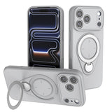 Darrahopens Electronics > Mobile Accessories > Phone Cases & Screen Protectors Magnetic Shockproof Phone Case with 360-Degree Rotating Ring Stand and Wireless Charging Support for iPhone 17 Pro – Slim Protective Cover Designed for Home Use, Office Work, Travel, Commuting and Everyday On-the-Go Lifestyle (Grey)