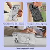 Darrahopens Electronics > Mobile Accessories > Phone Cases & Screen Protectors Magnetic Shockproof Phone Case with 360-Degree Rotating Ring Stand and Wireless Charging Support for iPhone 17 Pro – Slim Protective Cover Designed for Home Use, Office Work, Travel, Commuting and Everyday On-the-Go Lifestyle (Green)