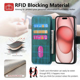 Darrahopens Electronics > Mobile Accessories > Phone Cases & Screen Protectors New Magnetic Two-in-one Separation Structure Mobile Phone Case - Card Holder RFID Anti-theft Brush - Suitable for iPhone Mobile Phone Case Gr Green iPhone 15