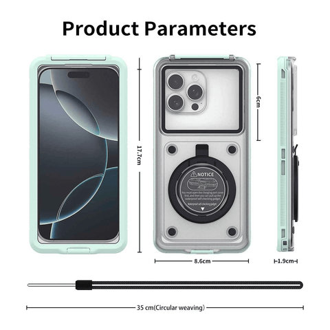 Darrahopens Electronics > Mobile Accessories > Phone Cases & Screen Protectors Newly Upgraded IPX8 Diving Phone Case, 15m Waterproof, 6.9-inch Universal, Surfing Swimming Underwater Photography, Shockproof and Scratch-Resistant.light GREEN
