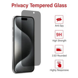 Darrahopens Electronics > Mobile Accessories > Phone Cases & Screen Protectors Privacy Tempered Glass Screen Protector for iPhone 16 Pro / 17 / 17 Pro