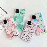 Darrahopens Electronics > Mobile Accessories > Phone Cases & Screen Protectors Rainbow Case for iPhone 14 13 12 11 Pro Max XR XS Marble Phone Shockproof Cover Silicone - For iphone  13