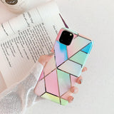 Darrahopens Electronics > Mobile Accessories > Phone Cases & Screen Protectors Rainbow Case for iPhone 14 13 12 11 Pro Max XR XS Marble Phone Shockproof Cover Silicone - For iphone 13 Pro Max