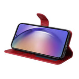 Darrahopens Electronics > Mobile Accessories > Phone Cases & Screen Protectors Samsung A55 5G PU Leather Wallet Case Compatible with Samsung, Red