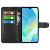 Darrahopens Electronics > Mobile Accessories > Phone Cases & Screen Protectors Samsung Galaxy A17 5G Litchi Texture Case with Horizontal Flip and Stand Black_max Black