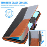 Darrahopens Electronics > Mobile Accessories > Phone Cases & Screen Protectors Samsung Galaxy A22 4G Case Magnetic Black Three-color Stitching Compatible with Samsung