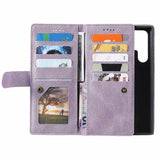 Darrahopens Electronics > Mobile Accessories > Phone Cases & Screen Protectors Samsung Galaxy S25 Ultra Mobile Case PU Leather Phone Cover with Zipper Wallet 9 Card Slots - Perfect Style F Style F
