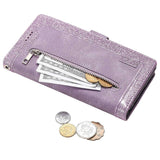 Darrahopens Electronics > Mobile Accessories > Phone Cases & Screen Protectors Samsung Galaxy S25 Ultra Mobile Case PU Leather Phone Cover with Zipper Wallet 9 Card Slots - Perfect Style F Style F