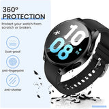 Darrahopens Electronics > Mobile Accessories > Phone Cases & Screen Protectors Samsung Galaxy Watch 4 5 6 Screen Protector Case 40mm 44mm with Silicone TPU Bumper Black Compatible with Galaxy Watch6 44mm