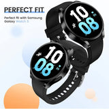 Darrahopens Electronics > Mobile Accessories > Phone Cases & Screen Protectors Samsung Galaxy Watch 4 5 6 Screen Protector Case 40mm 44mm with Silicone TPU Bumper Black Compatible with Galaxy Watch6 44mm