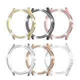 Darrahopens Electronics > Mobile Accessories > Phone Cases & Screen Protectors Samsung Galaxy Watch 6 5 4 40mm 44mm Case PC Clear Bumper with Diamond Coating for Single Row Shiny Protection