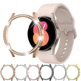 Darrahopens Electronics > Mobile Accessories > Phone Cases & Screen Protectors Samsung Galaxy Watch 6 5 4 40mm 44mm Case PC Clear Bumper with Diamond Coating for Single Row Shiny Protection