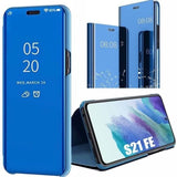 Darrahopens Electronics > Mobile Accessories > Phone Cases & Screen Protectors Samsung S21 FE Transparent Blue Full Body Protection Smart Case 360 Compatible with Samsung