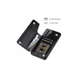 Darrahopens Electronics > Mobile Accessories > Phone Cases & Screen Protectors Samsung S22 Shockproof Case Card Holder 3-COMPARTMENT Flip Black_yux