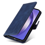 Darrahopens Electronics > Mobile Accessories > Phone Cases & Screen Protectors SKALO Samsung A55 5G Wallet Case Compatible with Samsung PU Leather Cover Blue