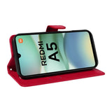 Darrahopens Electronics > Mobile Accessories > Phone Cases & Screen Protectors SKALO Xiaomi Redmi A5 4G PU Leather Wallet Case - More Colors_MGF Red Red