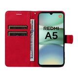 Darrahopens Electronics > Mobile Accessories > Phone Cases & Screen Protectors SKALO Xiaomi Redmi A5 4G PU Leather Wallet Case - More Colors_MGF Red Red
