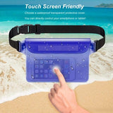 Darrahopens Electronics > Mobile Accessories > Phone Cases & Screen Protectors Waterproof Triple Zipper Waist Pack & Touchscreen Phone Case – 2-Piece Set – Ideal for Beach, Cruise, Swimming, Kayaking & Outdoor Activities（Black）
