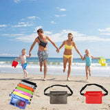 Darrahopens Electronics > Mobile Accessories > Phone Cases & Screen Protectors Waterproof Triple Zipper Waist Pack & Touchscreen Phone Case – 2-Piece Set – Ideal for Beach, Cruise, Swimming, Kayaking & Outdoor Activities（Black）