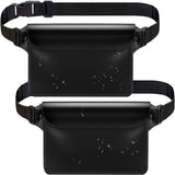 Darrahopens Electronics > Mobile Accessories > Phone Cases & Screen Protectors Waterproof Triple Zipper Waist Pack & Touchscreen Phone Case – 2-Piece Set – Ideal for Beach, Cruise, Swimming, Kayaking & Outdoor Activities（Black）