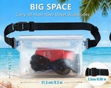 Darrahopens Electronics > Mobile Accessories > Phone Cases & Screen Protectors Waterproof Triple Zipper Waist Pack & Touchscreen Phone Case – 2-Piece Set – Ideal for Beach, Cruise, Swimming, Kayaking & Outdoor Activities（Black）