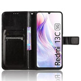 Darrahopens Electronics > Mobile Accessories > Phone Cases & Screen Protectors Xiaomi Redmi 13C 5G Poco M6 Magnetic Flip Wallet Case Black