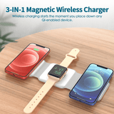 Darrahopens Electronics > Mobile Accessories > Phone Chargers 3 in 1 Wireless 15W Qi Fast Charging Foldable Station for Apple Mag Safe