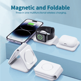 Darrahopens Electronics > Mobile Accessories > Phone Chargers 3 in 1 Wireless 15W Qi Fast Charging Foldable Station for Apple Mag Safe