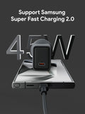 Darrahopens Electronics > Mobile Accessories > Phone Chargers Aukey Comet 45W PD Fast Wall Charger GaN USB-C (PA-C2)