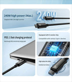 Darrahopens Electronics > Mobile Accessories > Phone Chargers Baseus Data cable CtoC 240w 1m-Black