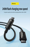 Darrahopens Electronics > Mobile Accessories > Phone Chargers Baseus Data cable CtoC 240w 1m-Black