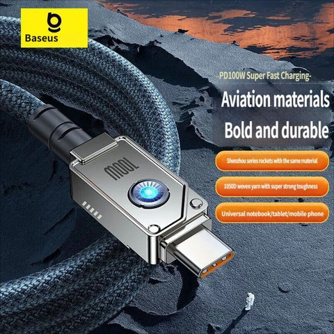 Darrahopens Electronics > Mobile Accessories > Phone Chargers Baseus Fast charging data cable CtoC 100w 1m-Black