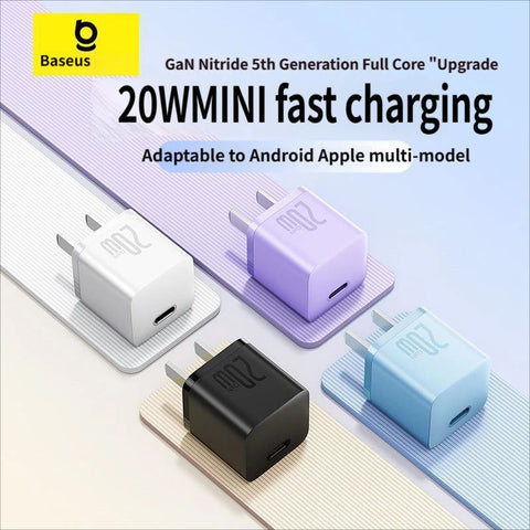 Darrahopens Electronics > Mobile Accessories > Phone Chargers Baseus GaN5 Fast charging charger mini 1C 20W-Black