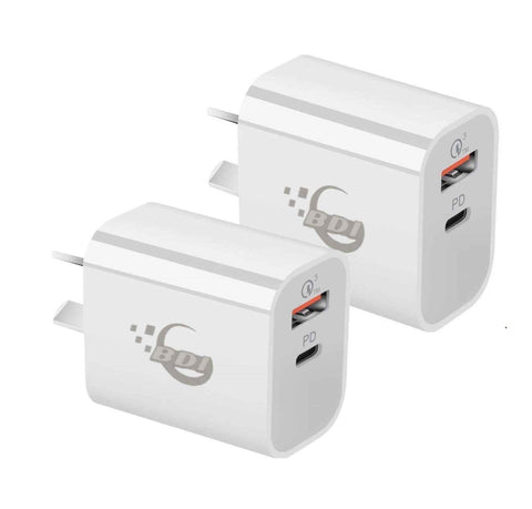 Darrahopens Electronics > Mobile Accessories > Phone Chargers BDI 25W PD Quick Charger AU plug with USB and Type C Port  SDC-25WACB -2pack
