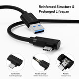 Darrahopens Electronics > Mobile Accessories > Phone Chargers BENFEI 375BK-1M USB 3.0 to Right Angled USB-C PVC 1M