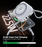Darrahopens Electronics > Mobile Accessories > Phone Chargers Choetech B697C-WH 10000mAh LED display 22.5W power bank for Mobile and Apple watch/Airpods CCC Certified