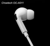 Darrahopens Electronics > Mobile Accessories > Phone Chargers Choetech OC-A011 USB-C In-Ear Headphones 1.2m - White