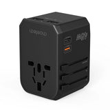 Darrahopens Electronics > Mobile Accessories > Phone Chargers CHOETECH PD6045 GaN Tech 2C+2A 45W Travel Adapter with US EU UK AU Plugs Black