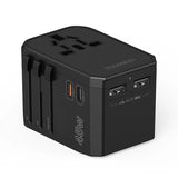 Darrahopens Electronics > Mobile Accessories > Phone Chargers CHOETECH PD6045 GaN Tech 2C+2A 45W Travel Adapter with US EU UK AU Plugs Black
