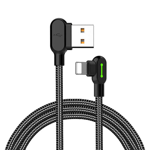 Darrahopens Electronics > Mobile Accessories > Phone Chargers McDodo CA-4673 Angled Lightning cable, LED, 2A, 1.8m, black_max 20