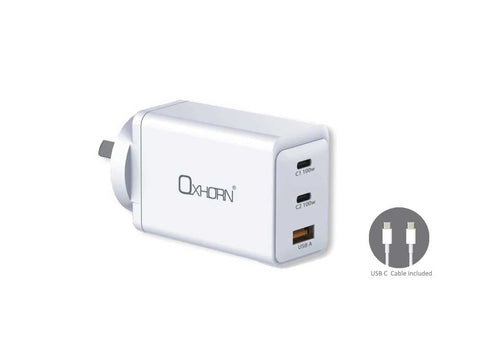 Darrahopens Electronics > Mobile Accessories > Phone Chargers OXHORN NB-PD100S PD 100W GaN Charger 3-Port