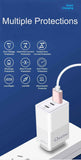 Darrahopens Electronics > Mobile Accessories > Phone Chargers OXHORN NB-PD65CCAW PD GaN Charger 65W 3 Ports White
