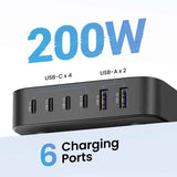 Darrahopens Electronics > Mobile Accessories > Phone Chargers UGREEN 35044A Nexode 200W 6-port GaN Desktop Fast Charger